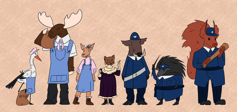 Chase Scene BG Characters