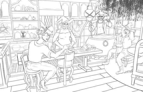 Witch Family Cooking Day
